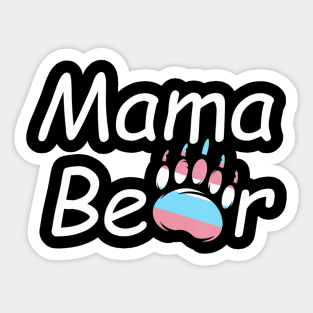 Trans Transgender Mama Bear LGBT Pride Flag Support Sticker